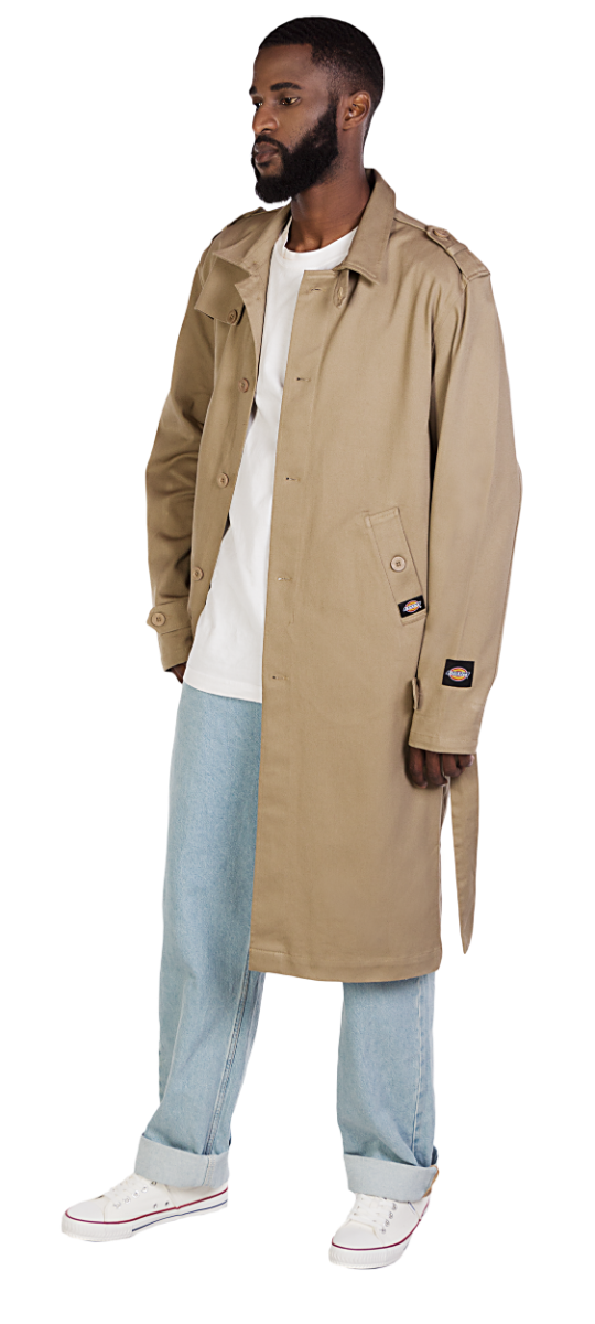 Shop Dickies Birmingham Khaki Mens Trench Coat Dickies SA